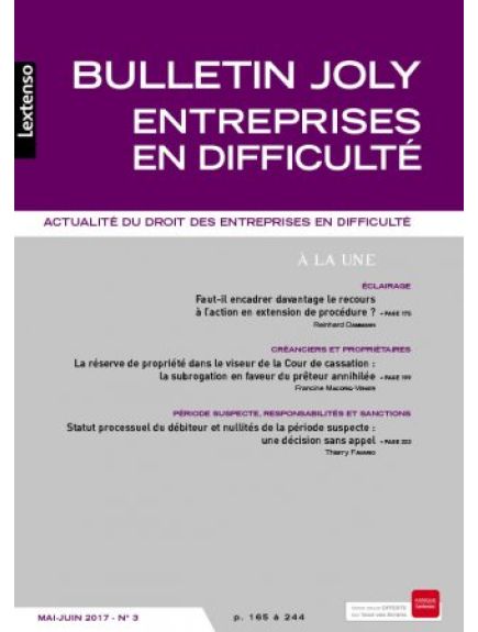 BULLETIN JOLY ENTREPRISES EN DIFFICULTE