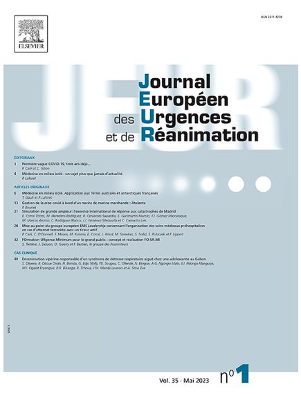 JOURNAL EUROPEEN DES URGENCES ET DE REANIMATION