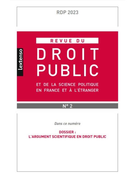 REVUE DU DROIT PUBLIC ET DE LA SCIENCE POLITIQUE EN FRANCE ET A L'ETRANGER