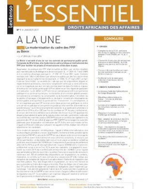 L'ESSENTIEL DROITS AFRICAINS DES AFFAIRES