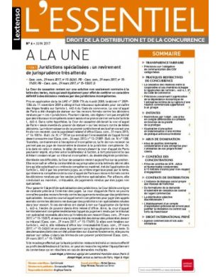 L'ESSENTIEL DROIT DE LA DISTRIBUTION ET DE LA CONCURRENCE